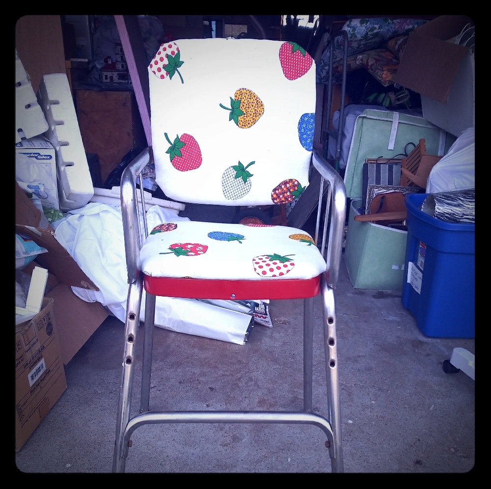 Vintage metal childs chair
